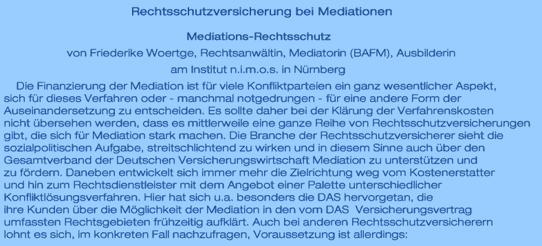 Mediation-Rechtsschutz-Text